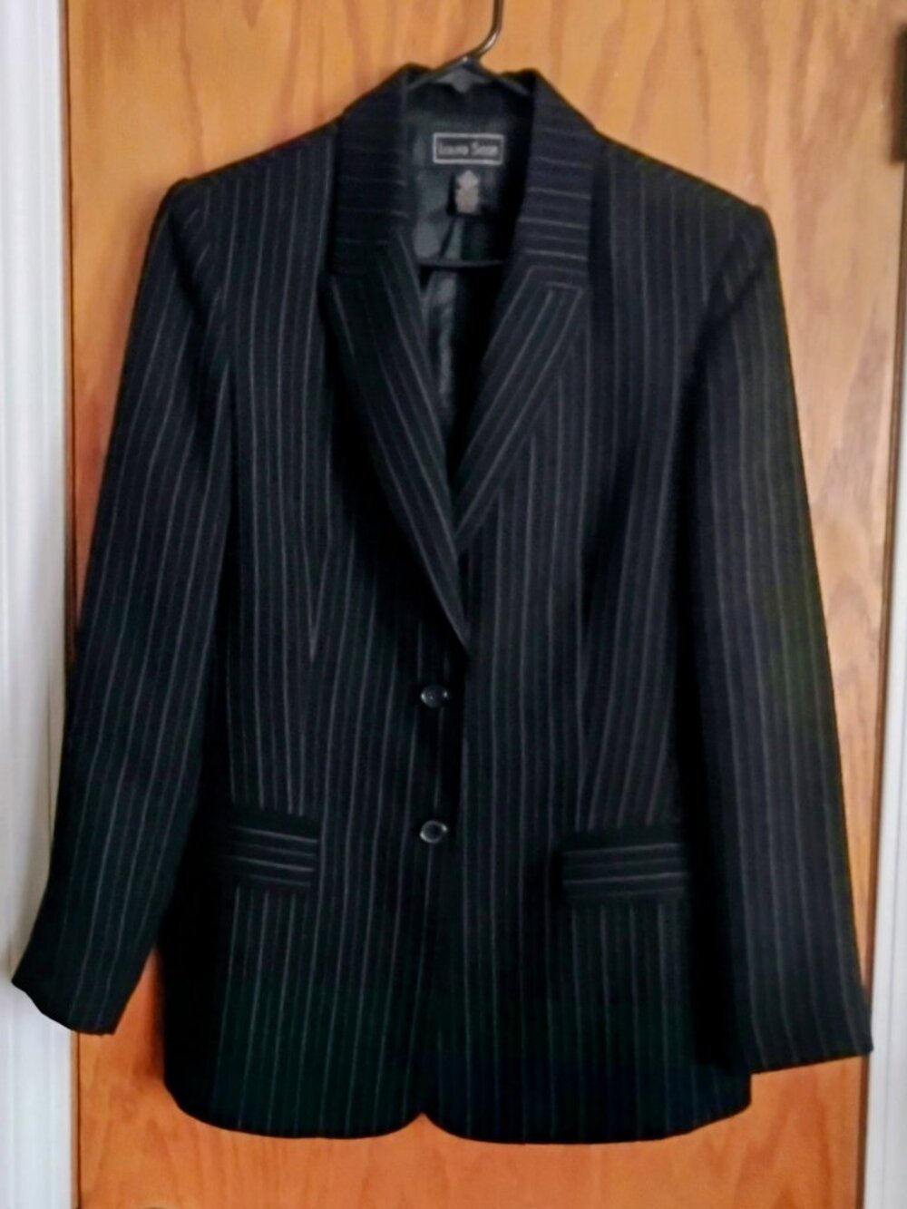 Black Pin-striped Suit Jacket